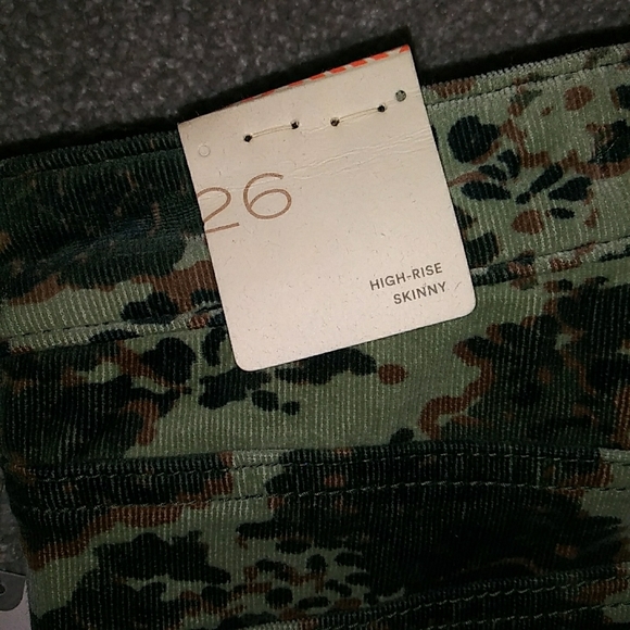NWT Sz 26 Anthropologie Camo Corduroy Jean Pants - Picture 12 of 14
